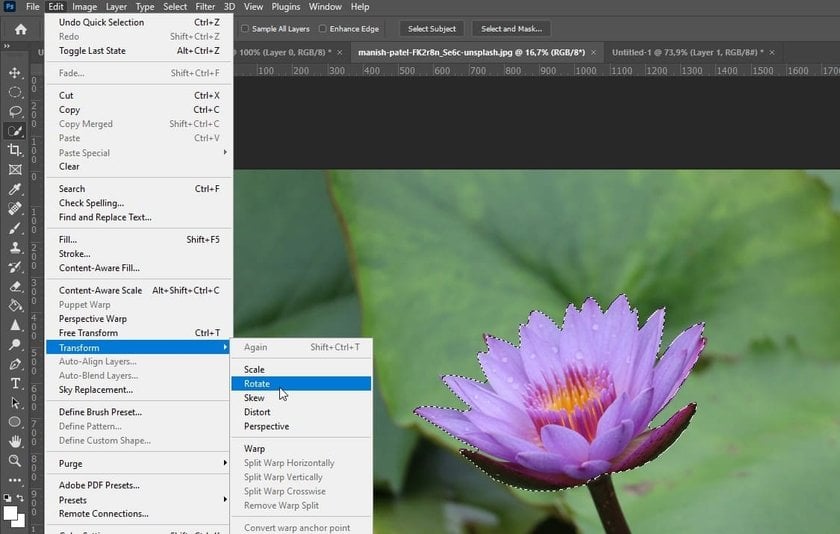 How to Rotate a Layer in Photoshop + Shortcut Keys Image7
