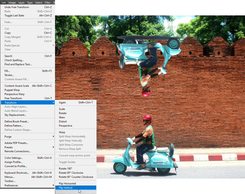 How to Flip Vertically in Photoshop | Skylum Blog